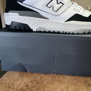 New Balance Men's White and Black Sneakers